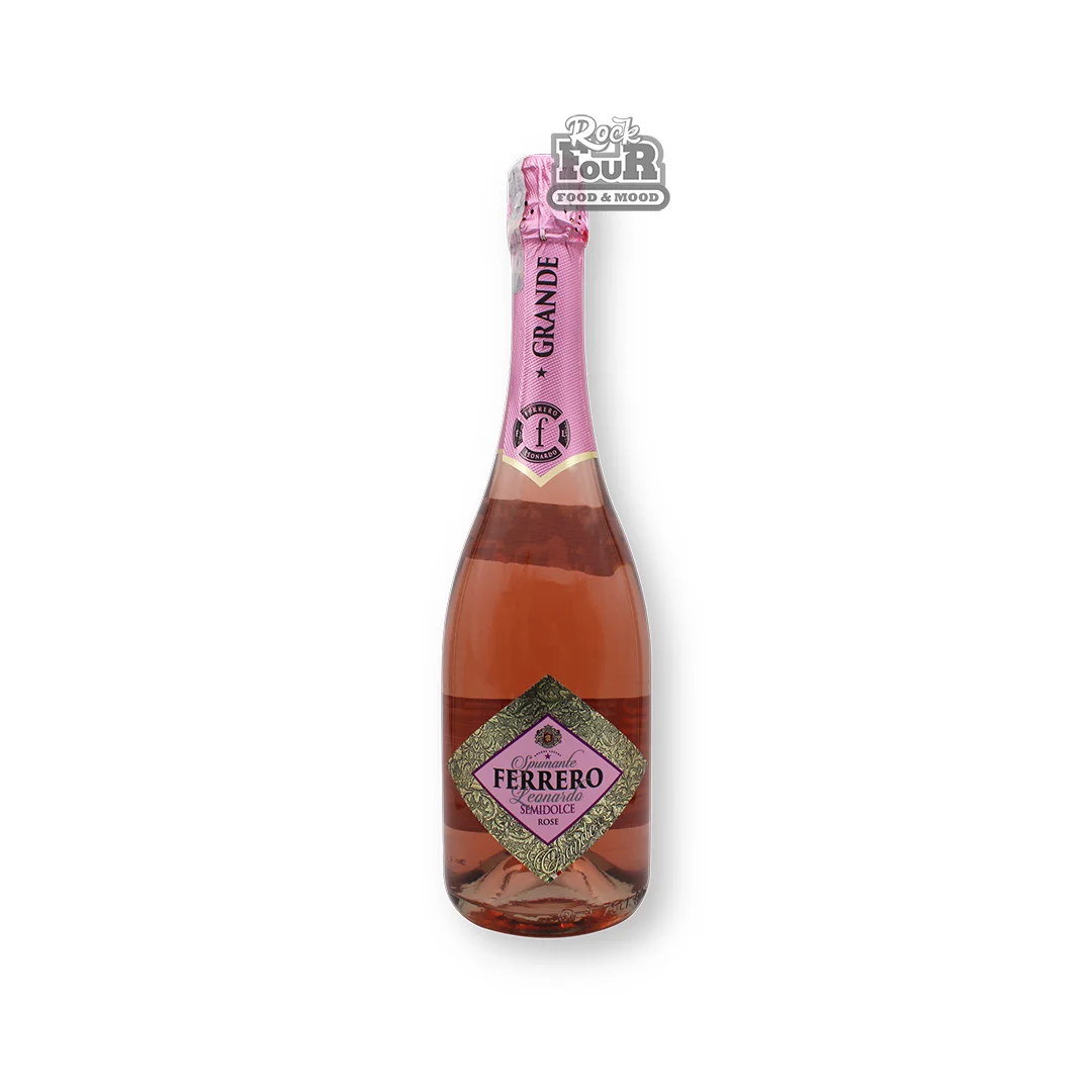 Sparkling wine "Ferrero Leonardo Rose Semidolce" pink, semi-sweet 750ml